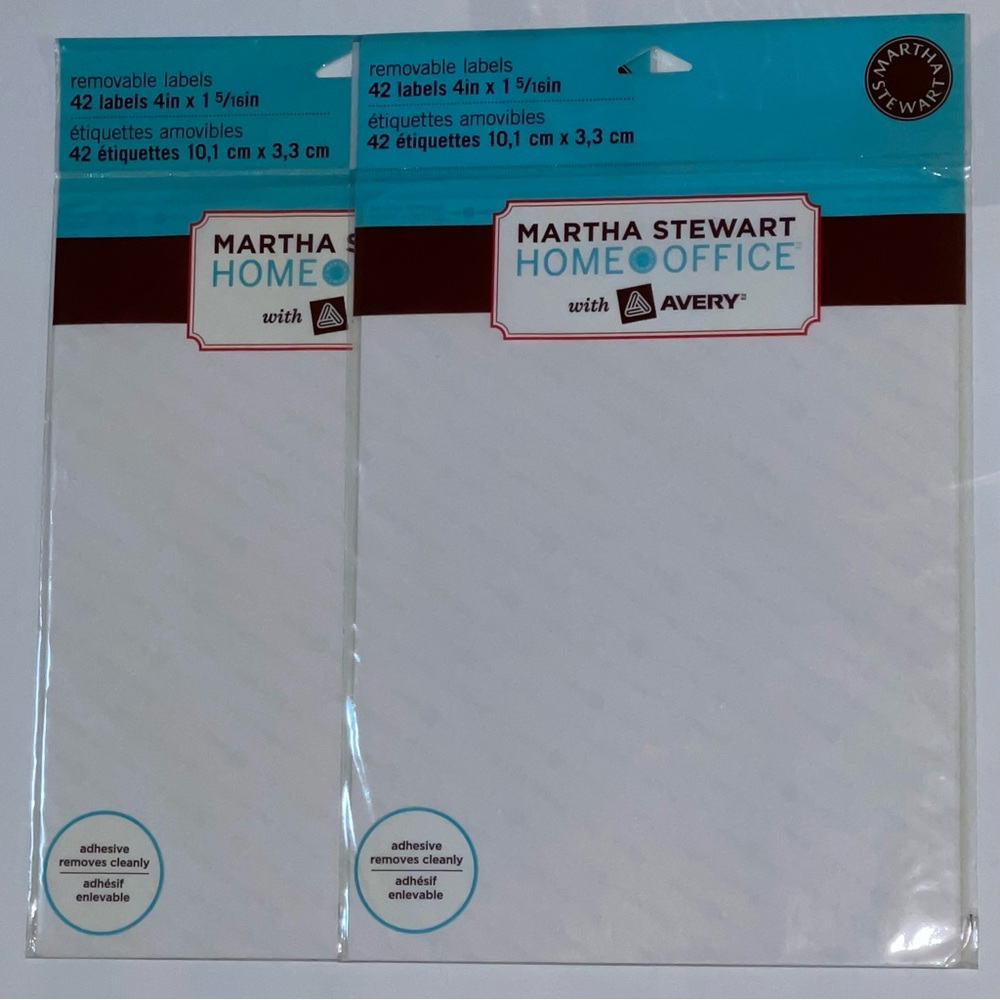Set of 2 Martha Stewart Home Office Avery Removable Mailing Labels, 42 L…